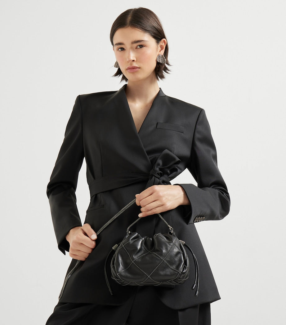 Mini Leather Mellow Bucket Bag