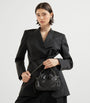 Brunello Cucinelli Black Mini Leather Mellow Bucket Bag