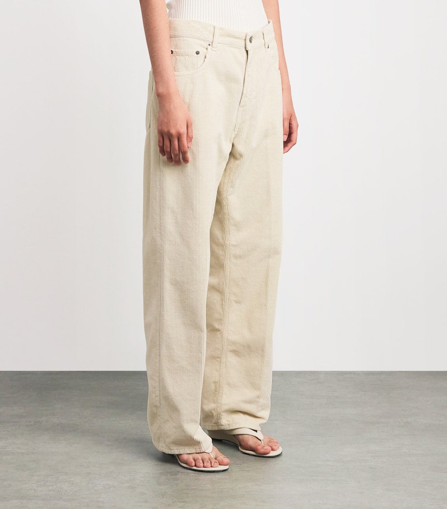 Haikure Beige Cotton Corduroy Bonnie Trousers
