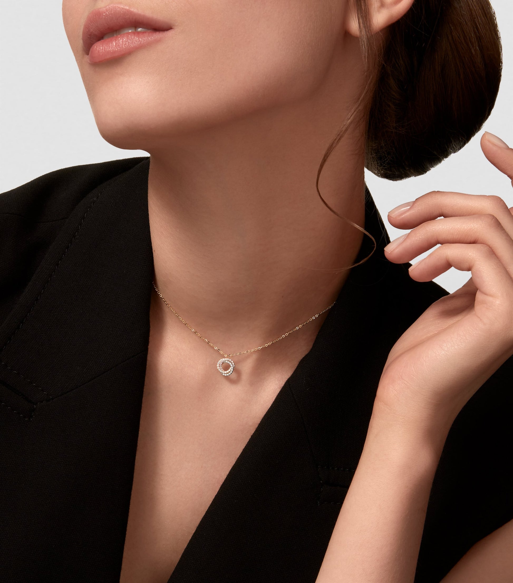 Cartier Mixed Gold and Diamond Trinity Necklace