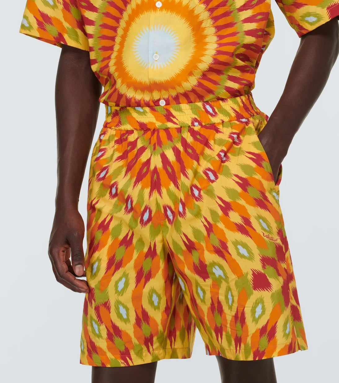 Valentino - Printed silk and cotton Bermuda shorts