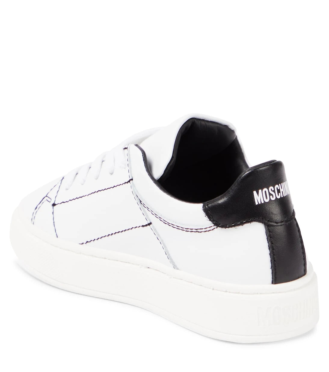 Moschino Kids - Logo leather sneakers