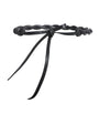 Yves Salomon Black Leather Braided Belt