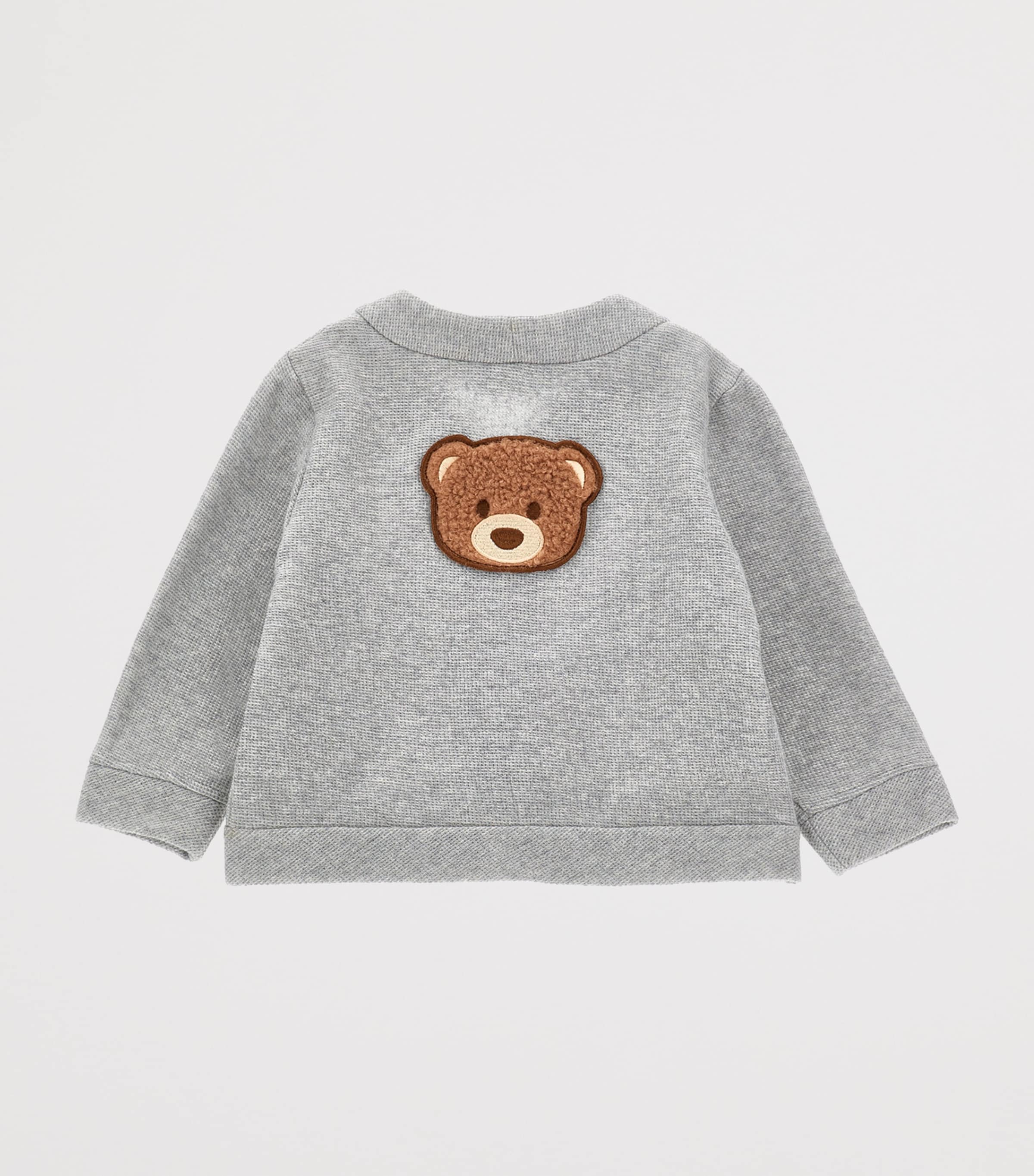 Bear Appliqué Cardigan (6-24 Months)