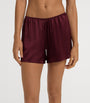 Hanro Brown Stretch-Silk Grand Central Shorts