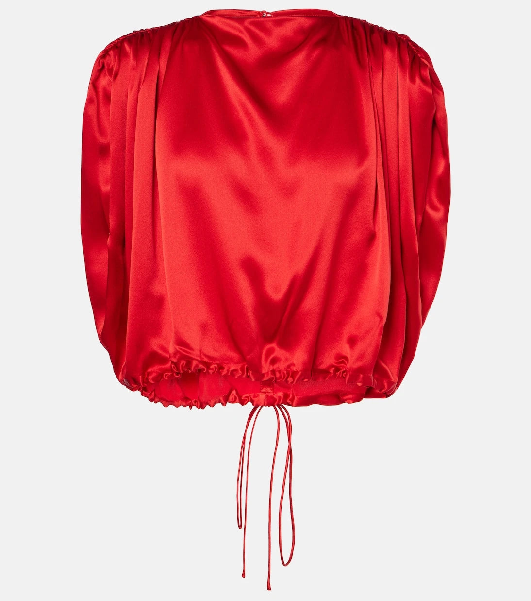 The Sei - Gathered silk satin crop top