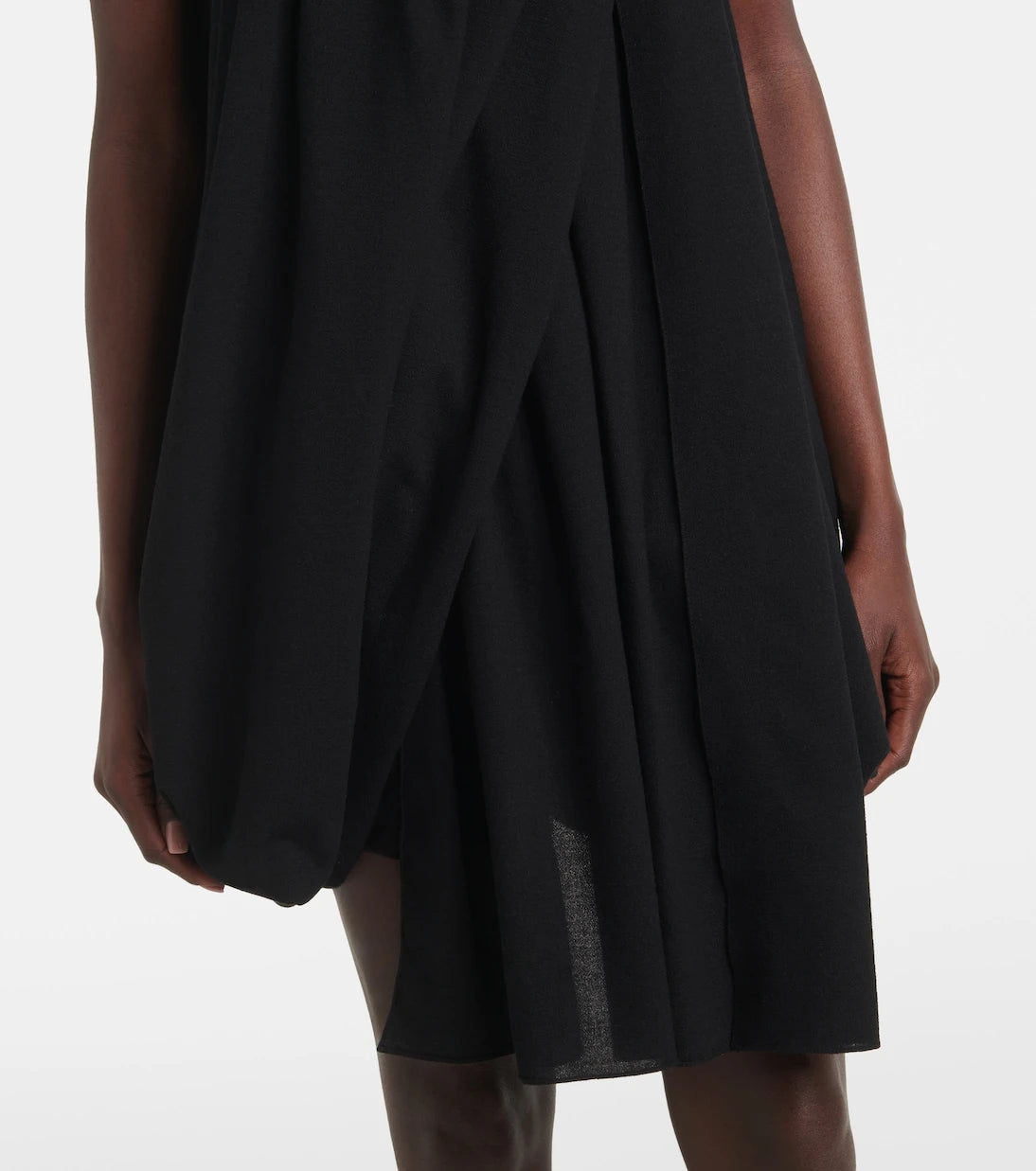 JW Anderson - Draped off-shoulder wool-blend bustier dress