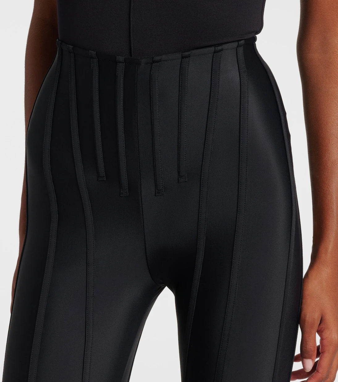 Mugler - بنطال ضيق بقصات وبكعب