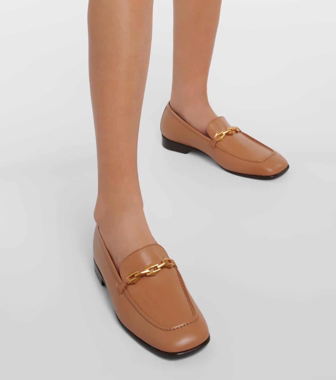 Jimmy Choo - Diamond Tilda leather loafers