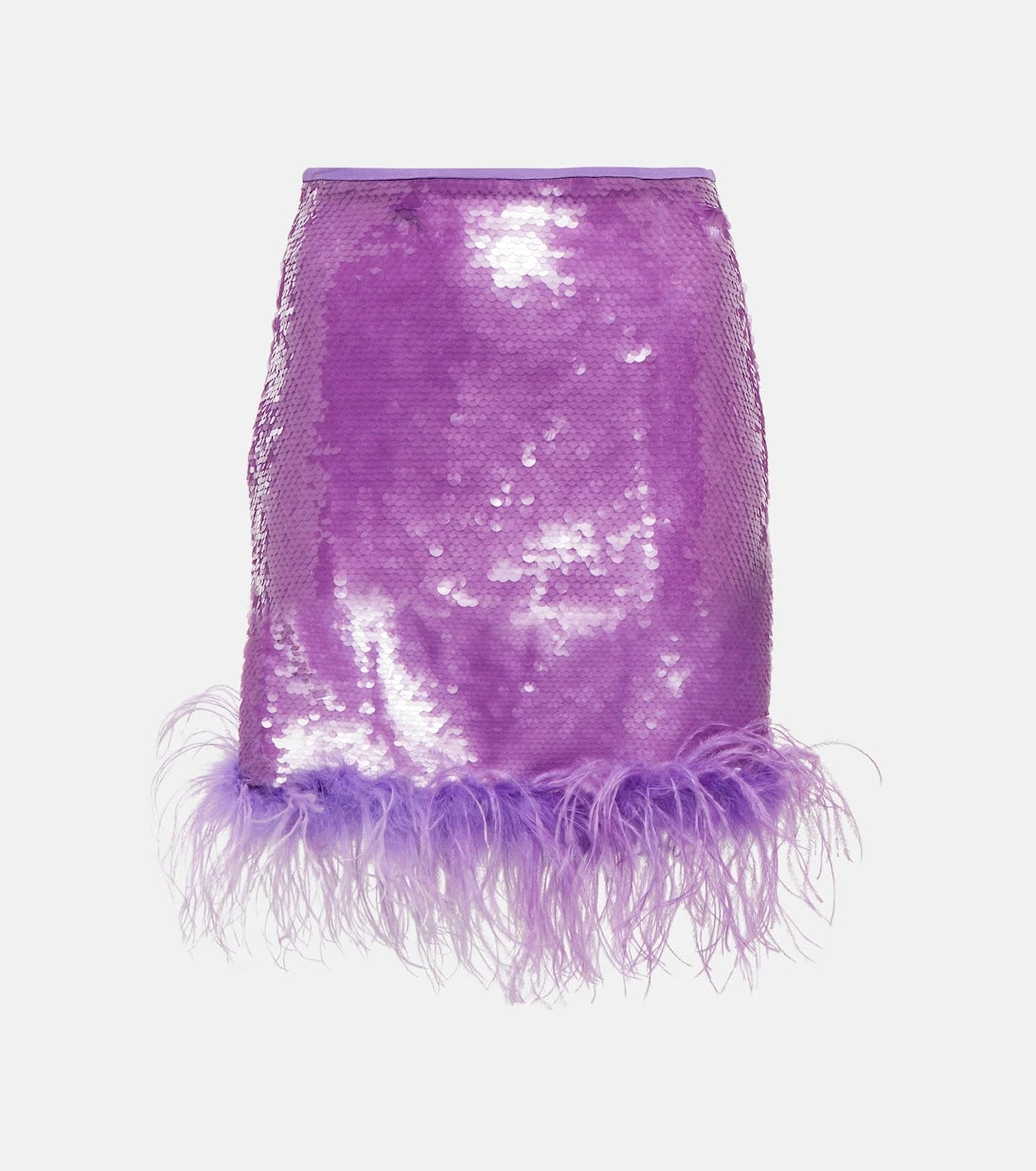 Giuseppe di Morabito - Feather-trimmed sequined miniskirt