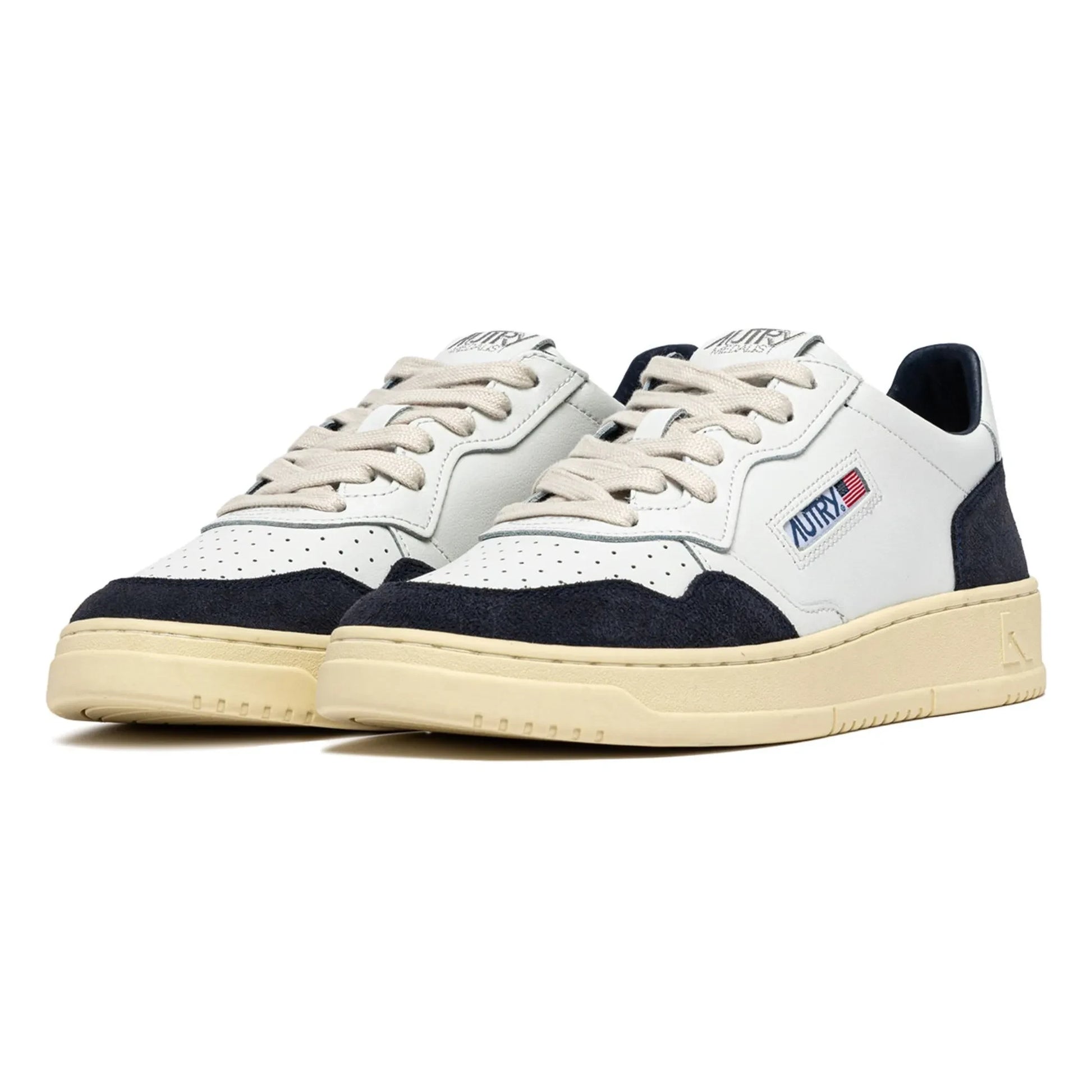 Autry - Medalist Low Leather and Suede Sneakers | Petrol blue