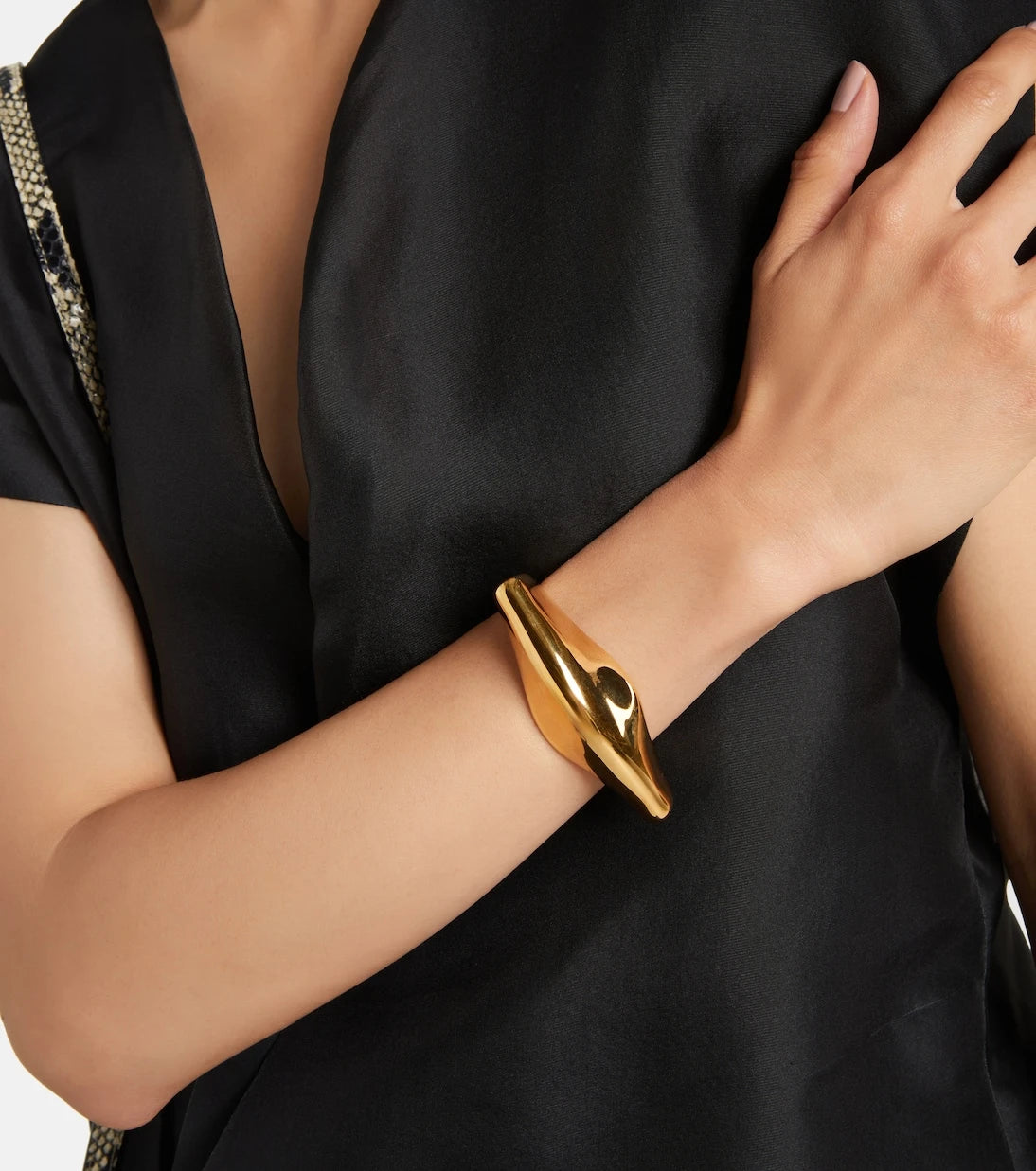Khaite - Lotus 18kt gold-plated cuff bracelet
