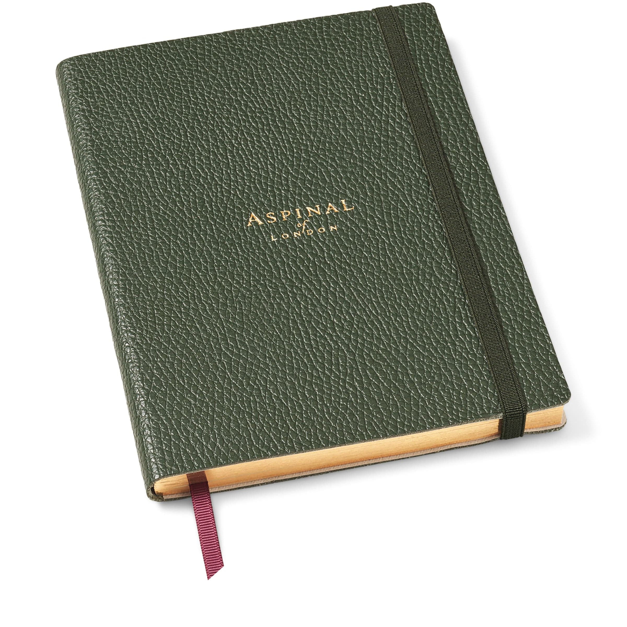 Grained Leather Bound A5 Notebook