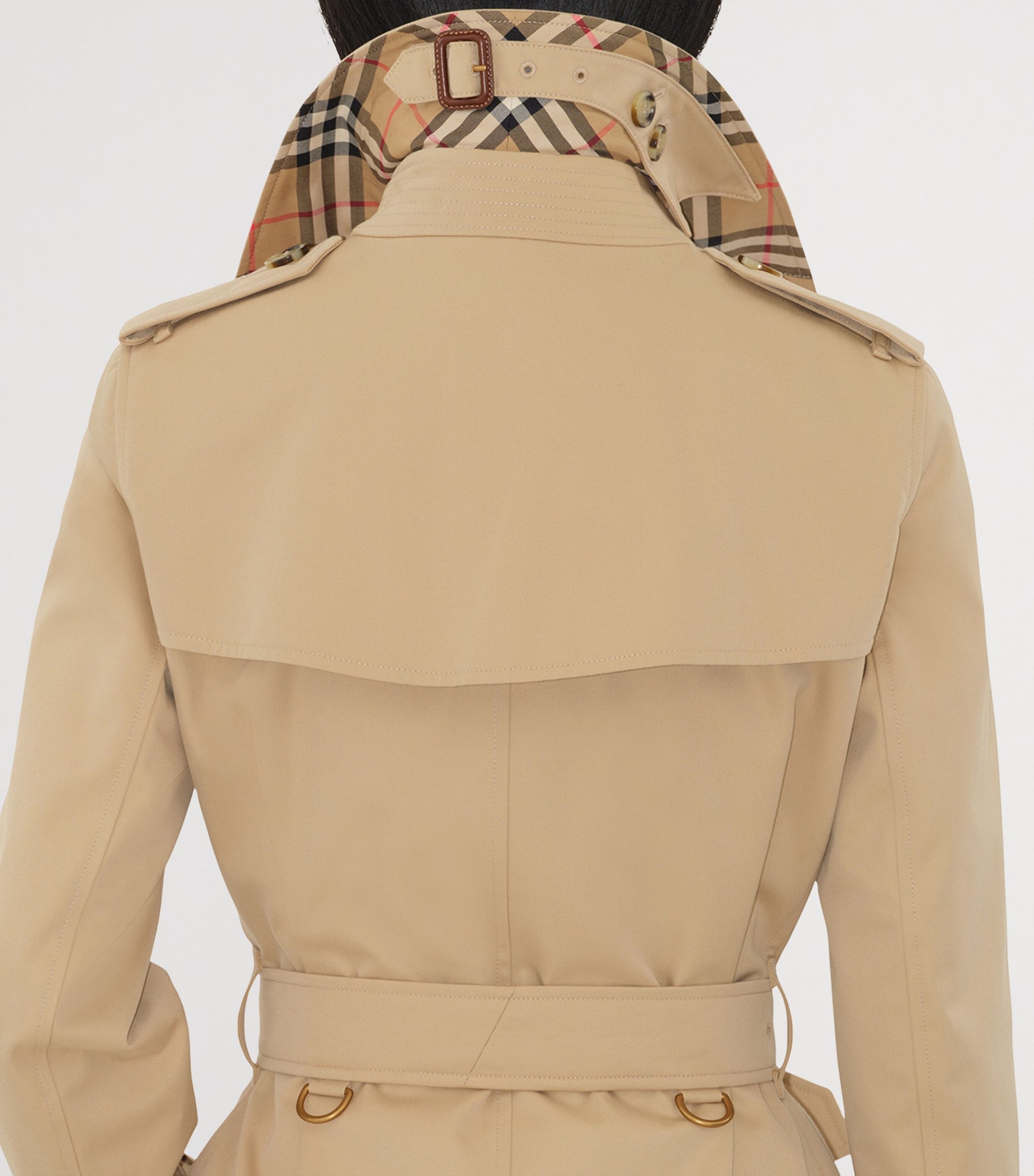 Burberry Gabardine Short Kensington Heritage Trench Coat