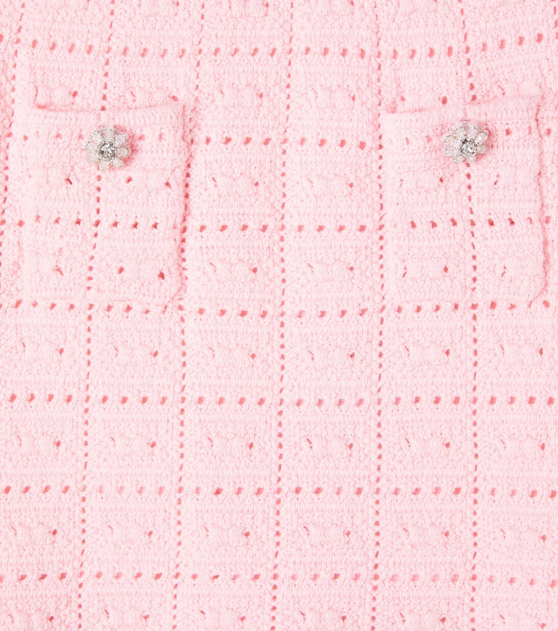 Self-Portrait Kids - Knitted cotton-blend skirt