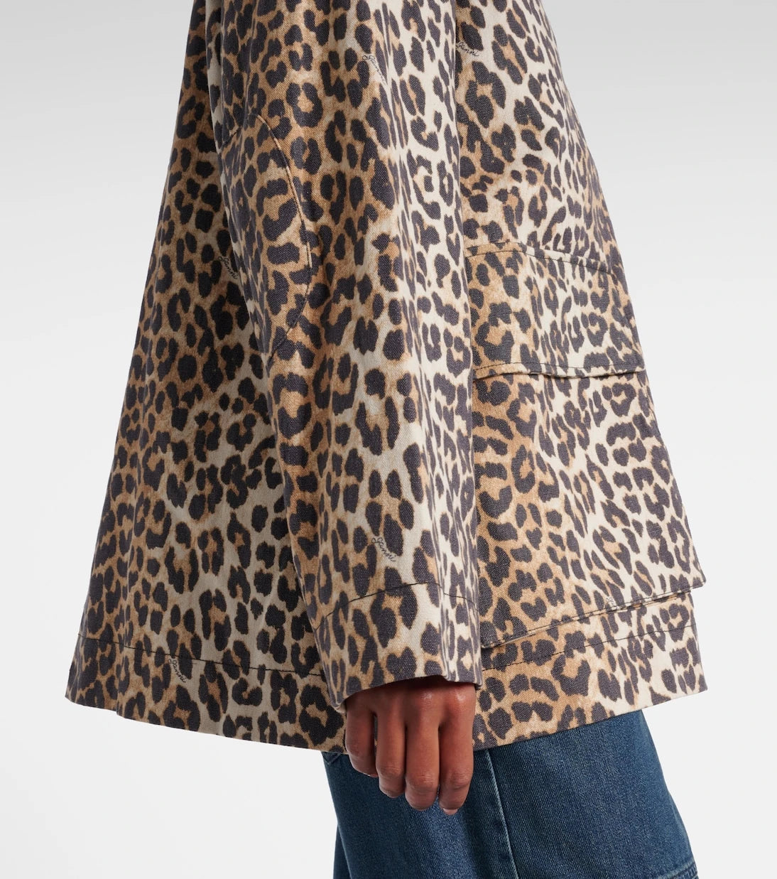 Ganni - Leopard-print canvas jacket