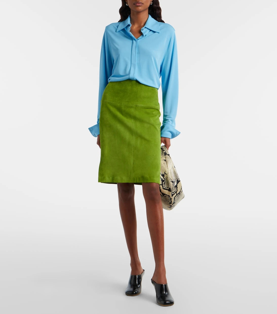 Stouls - Gin suede midi skirt