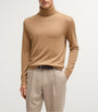 Beige Cashmere Rollneck Sweater