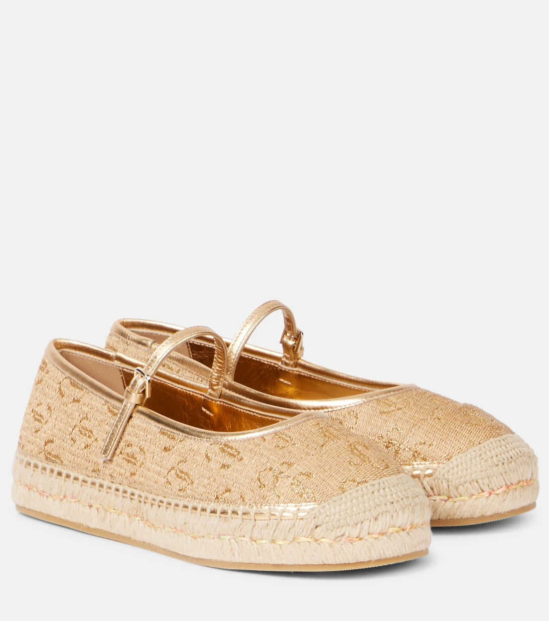 Jimmy Choo - حذاء أسيل إسبادريل بحواف جلدية