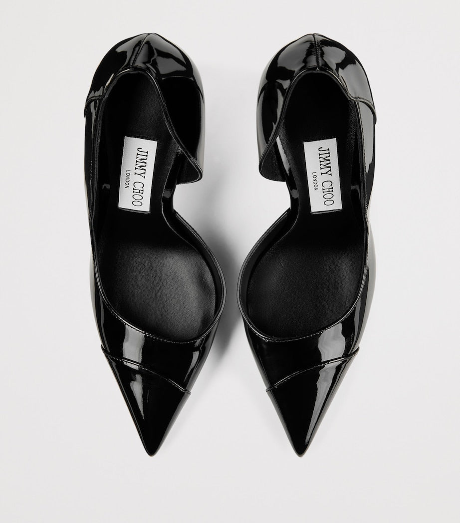 Jimmy Choo Black Brigitte 100 Patent Leather Pumps