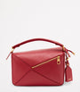 LOEWE Red Small Leather Featherlight Puzzle Top-Handle Bag