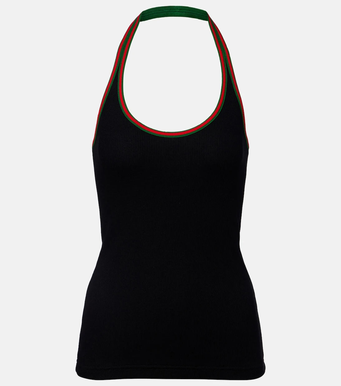 Gucci - Web Stripe cotton-blend jersey top