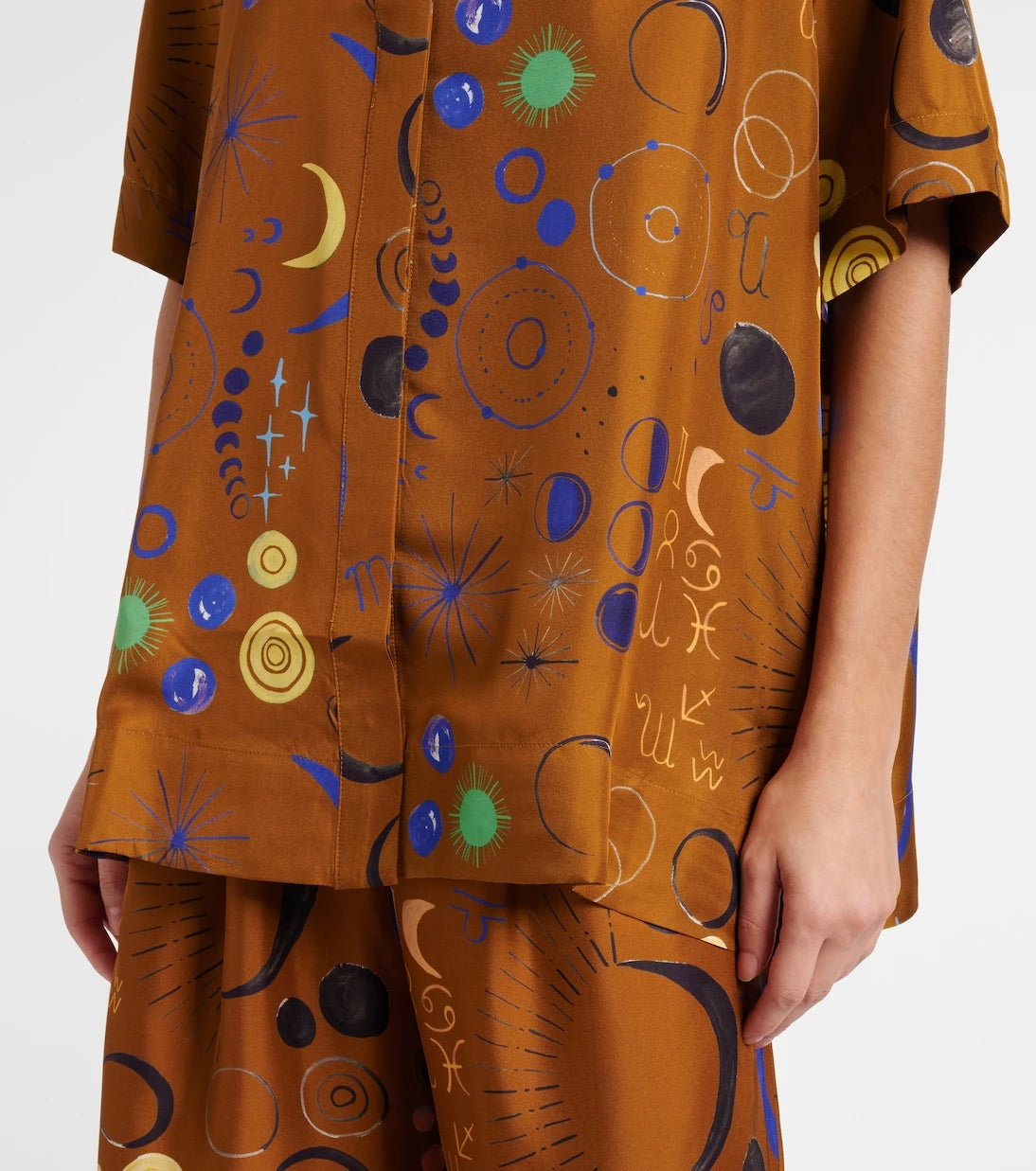 Asceno - Montauk printed silk twill shirt