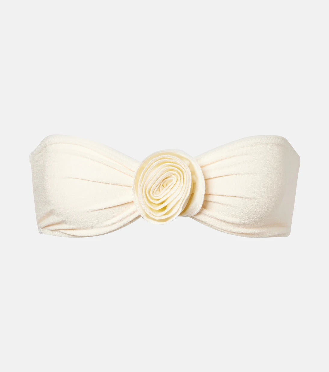 Same - Rosette floral-appliqué bandeau bikini top