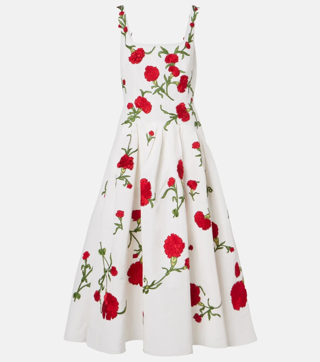 Carolina Herrera - Embroidered silk cocktail dress