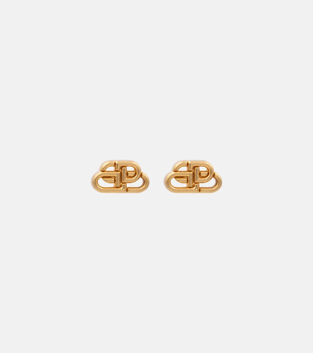 Balenciaga - BB XS gold-plated stud earrings