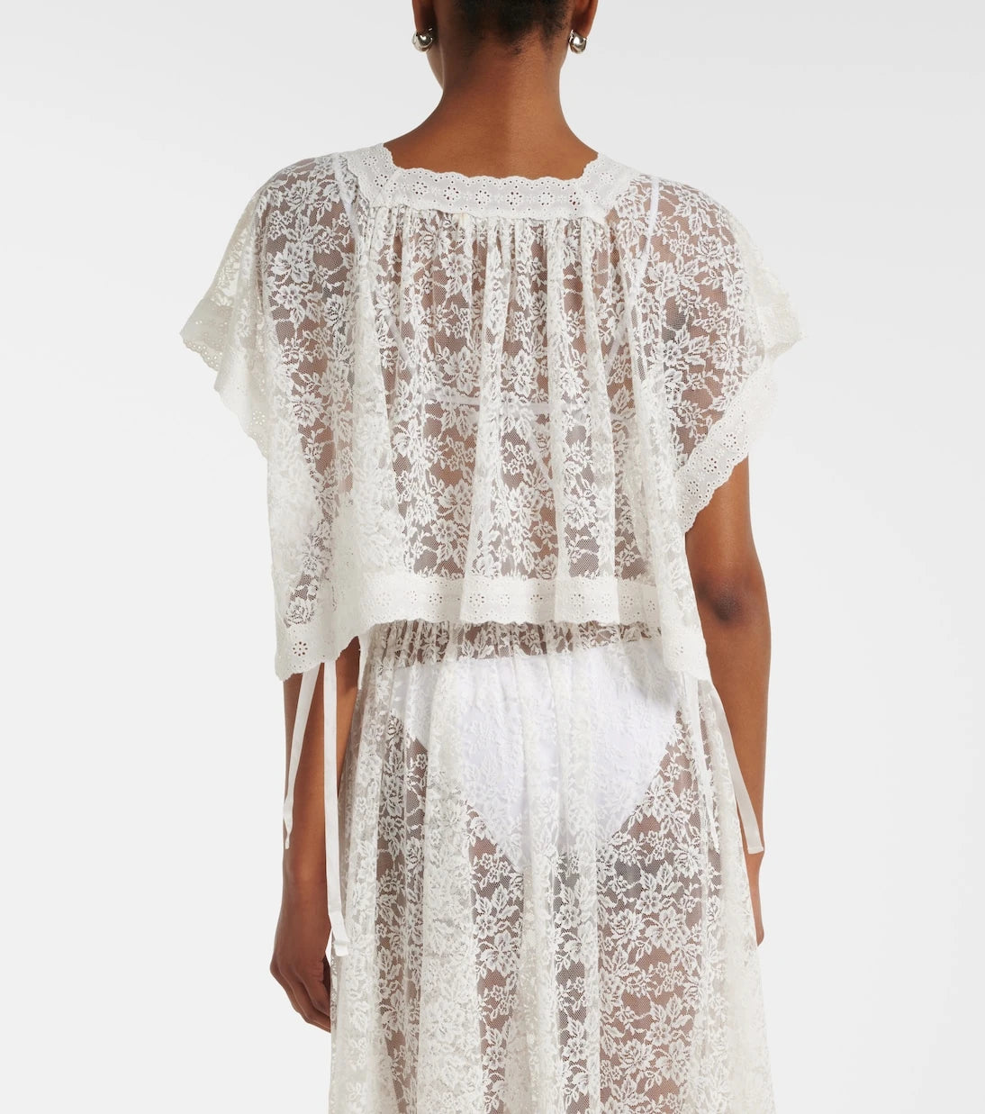 Dôen - Vennette cropped lace top