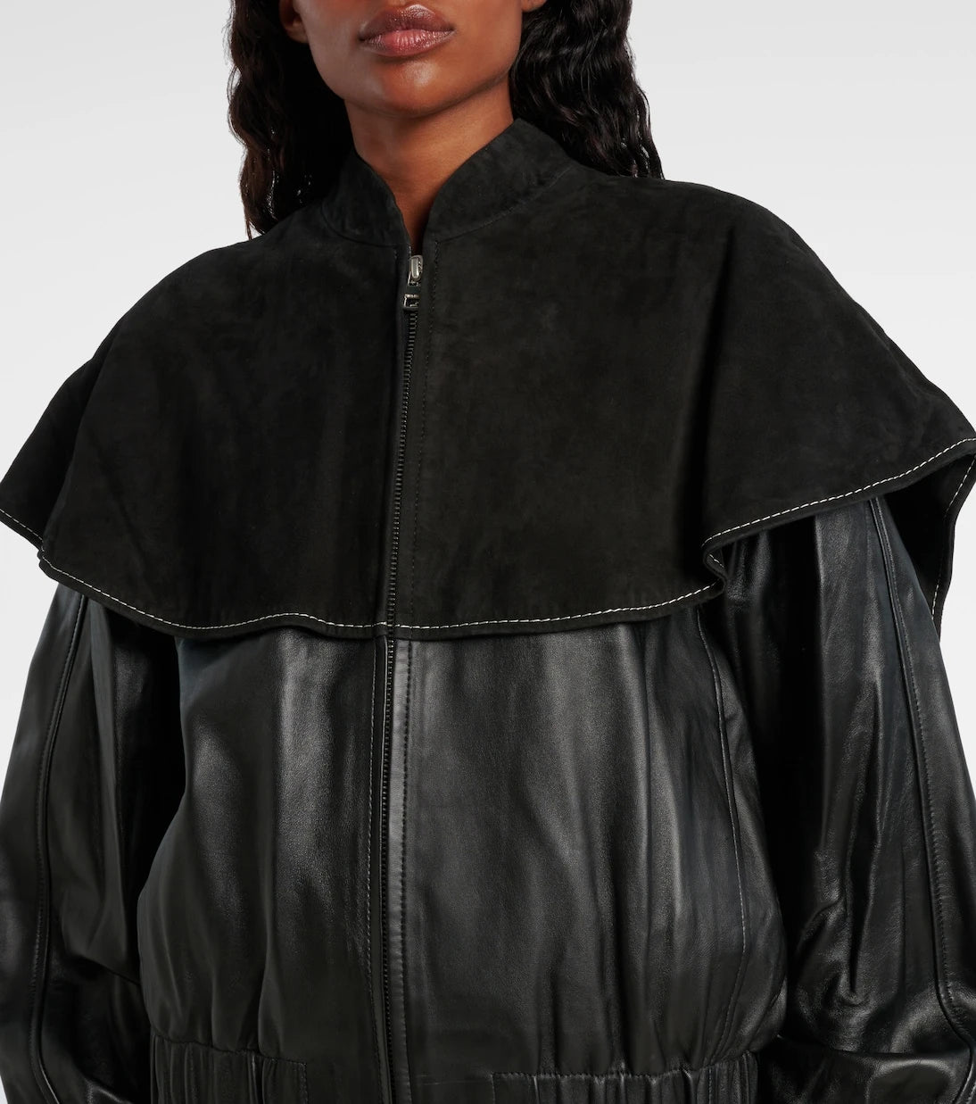 JW Anderson - Caped leather jacket