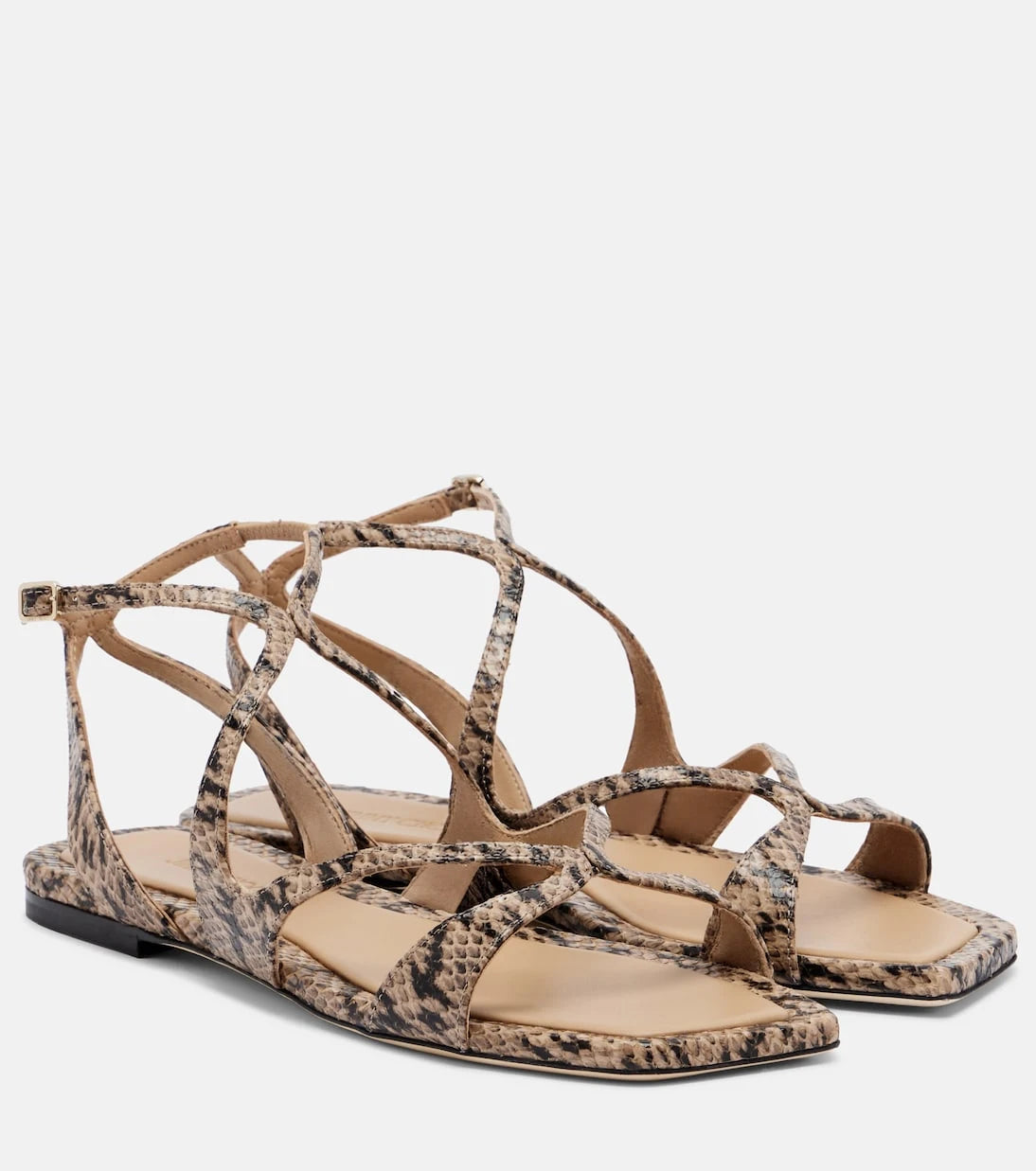 Jimmy Choo - Ayla snake-effect leather sandals