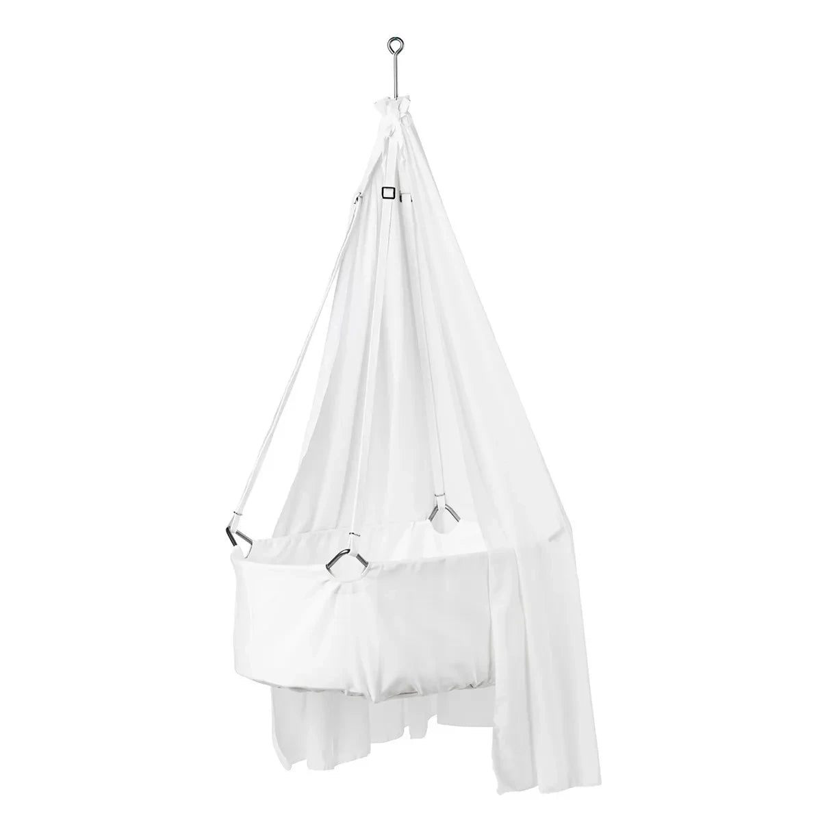 Leander - Complete cradle with stand, 83 x 50 cm | White