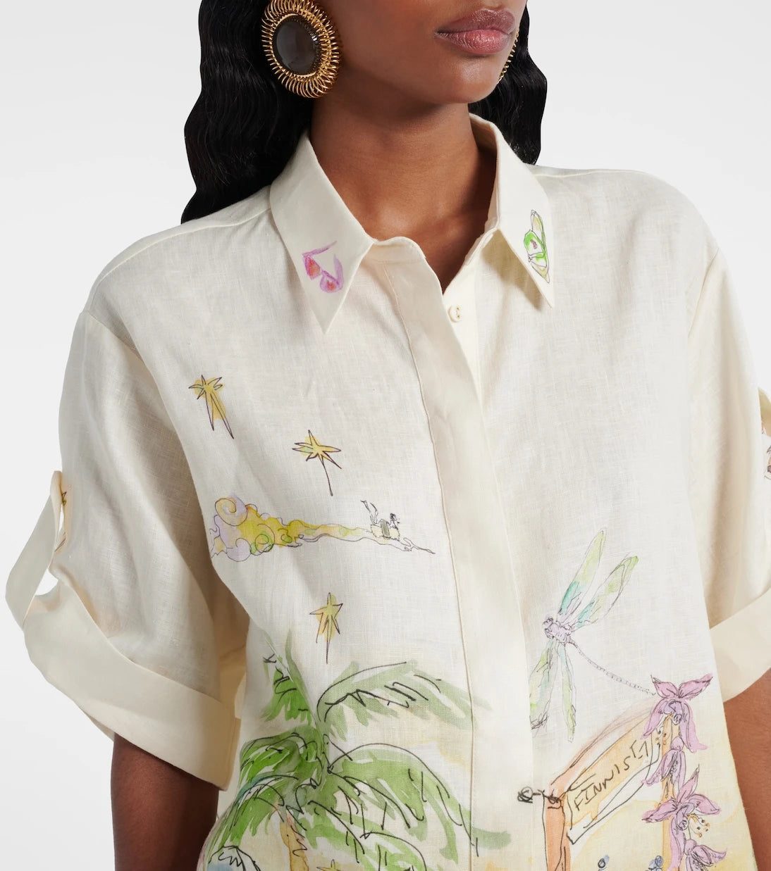 Alémais - Anouk printed linen shirt