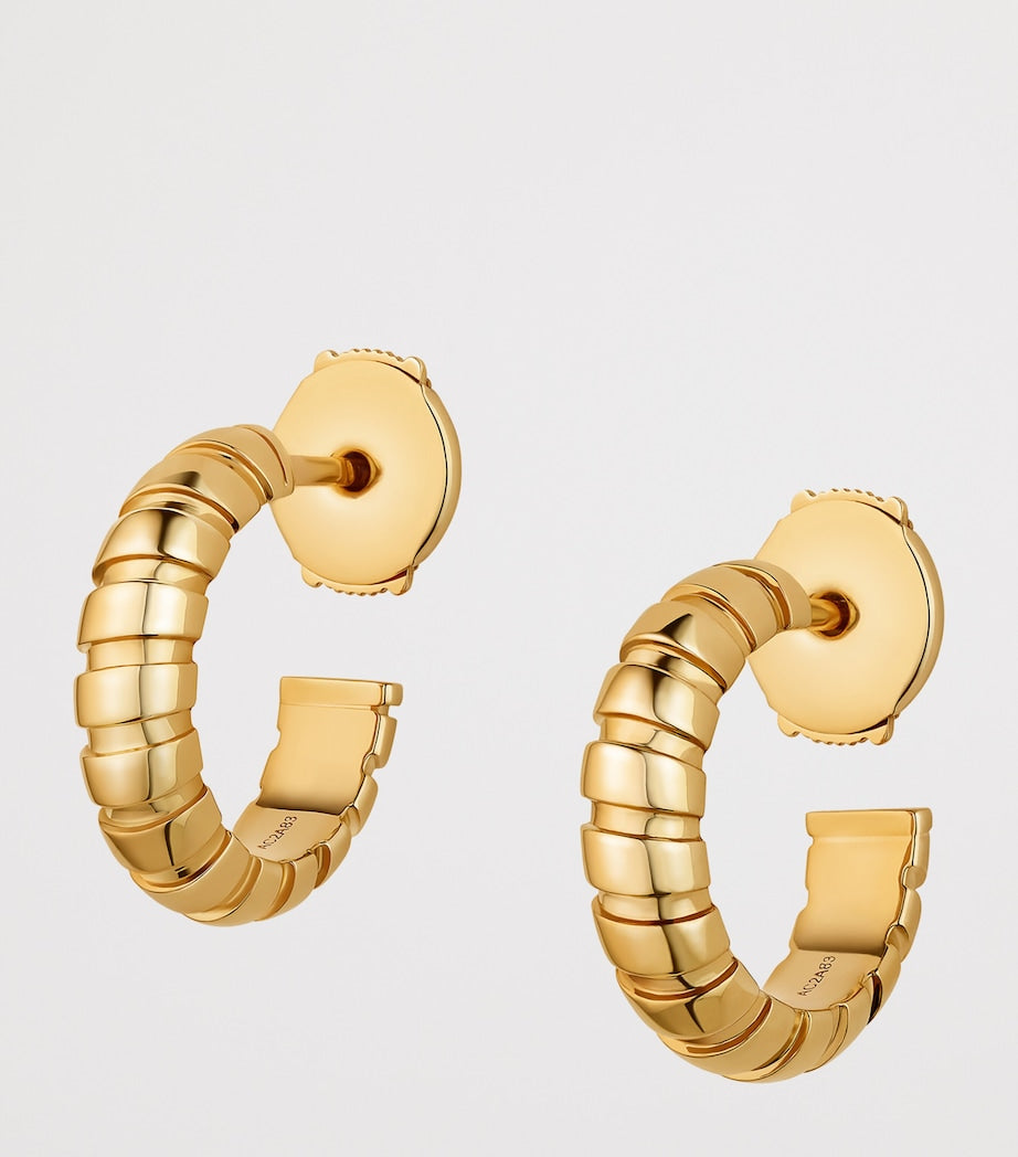 Yellow Gold Tubogas Hoop Earrings