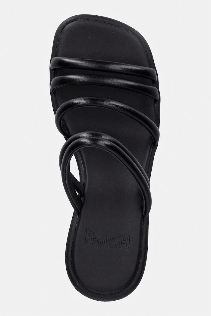 Camper kadın deri eğimli platformlu terlik Louise Sandal