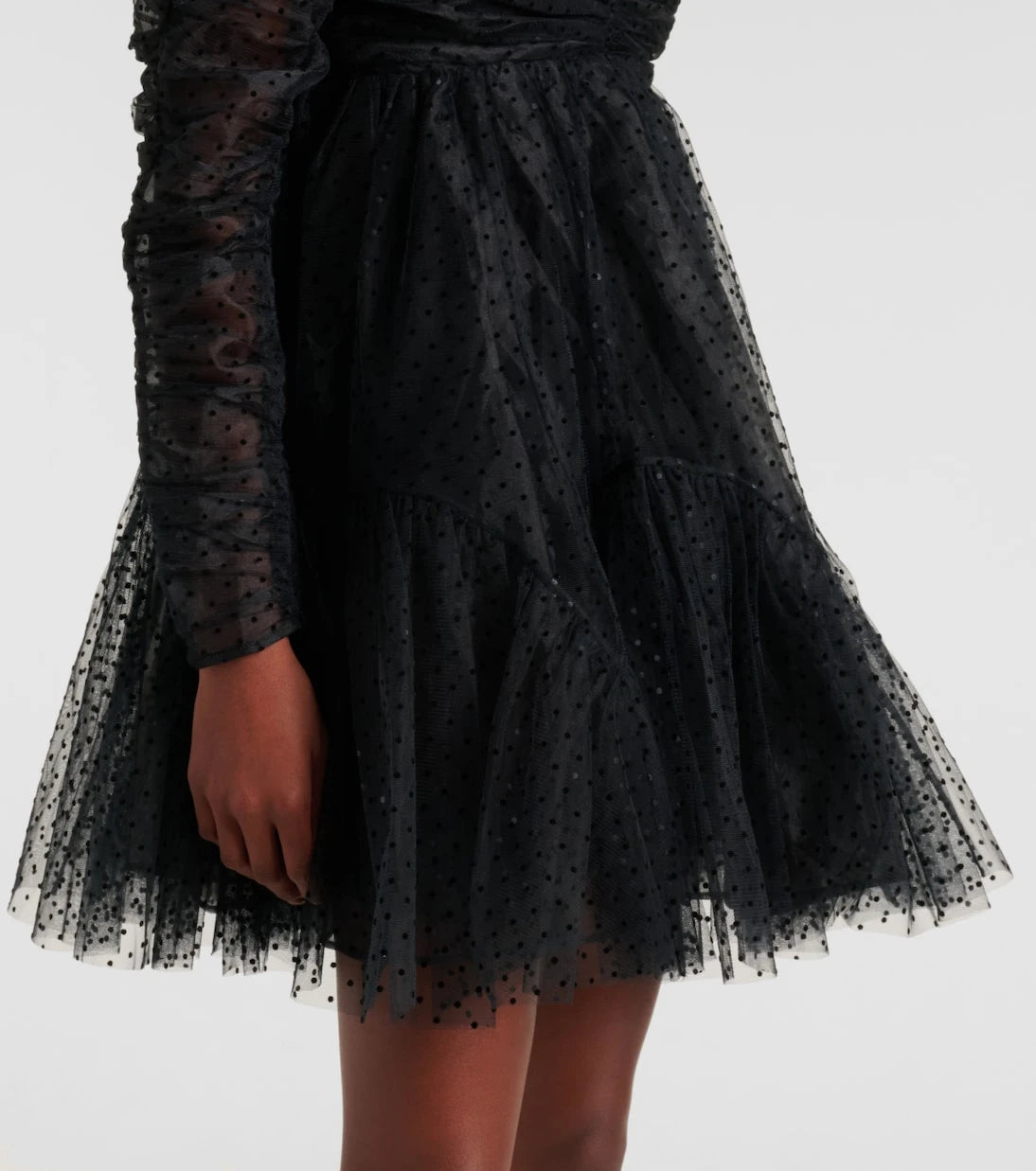 Zimmermann - Point d'esprit ruched tulle minidress