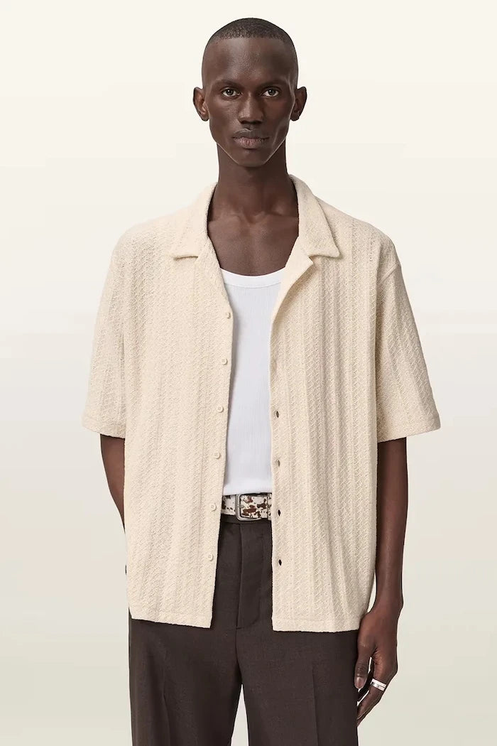 Памучна риза AllSaints TRACE