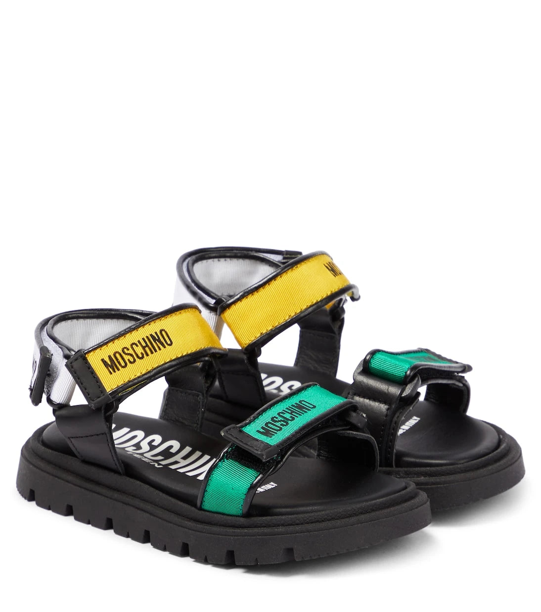 Moschino Kids - صنادل بشعار الماركة