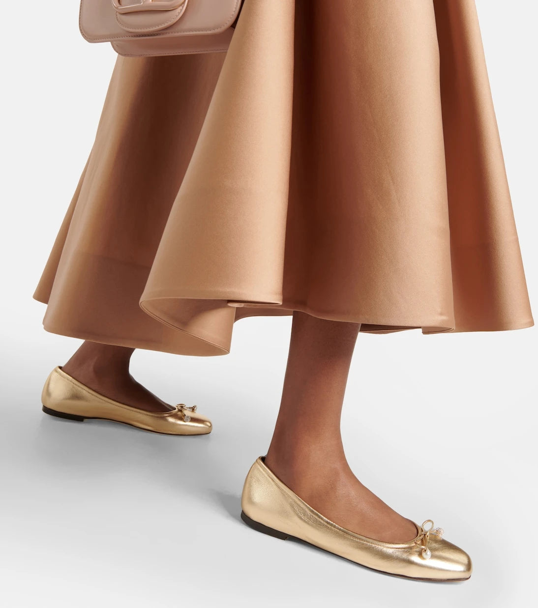 Jimmy Choo - Elme metallic leather ballet flats