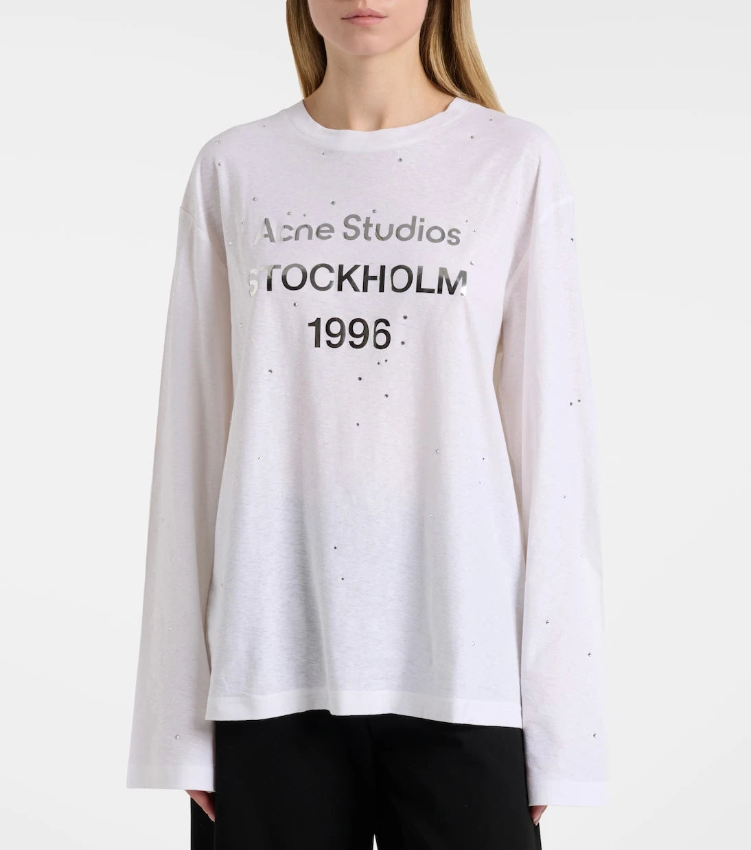 Acne Studios - Embellished logo cotton and hemp jersey T-shirt