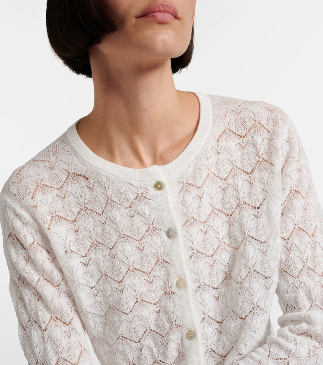 Vince - Pointelle cotton cardigan