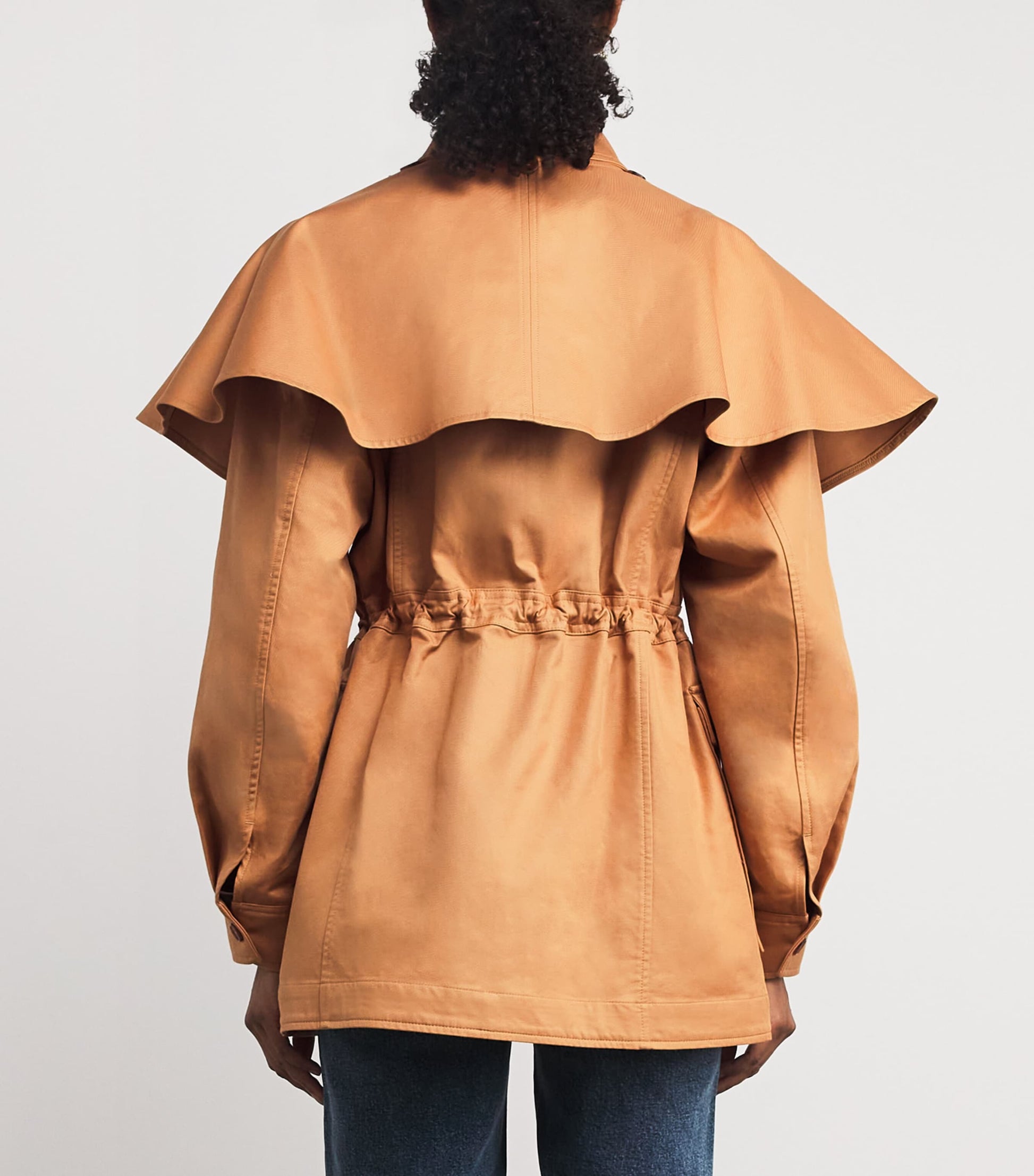 Cotton Cape-Overlay Devon Coat