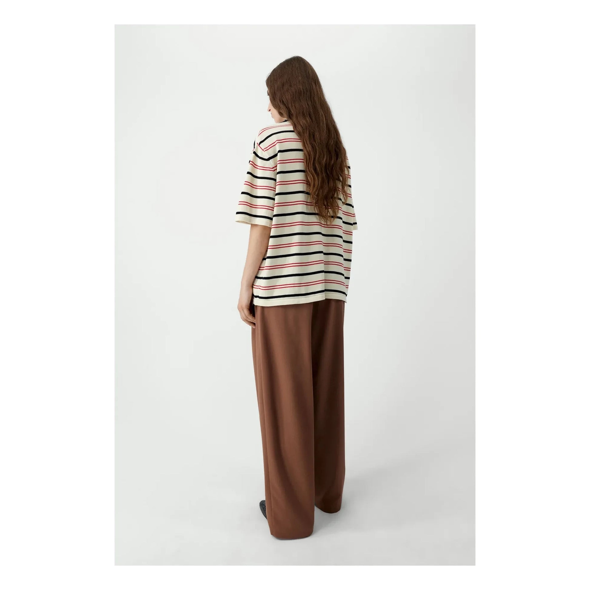Cordera - Stripes Organic Cotton T-shirt | Ecru