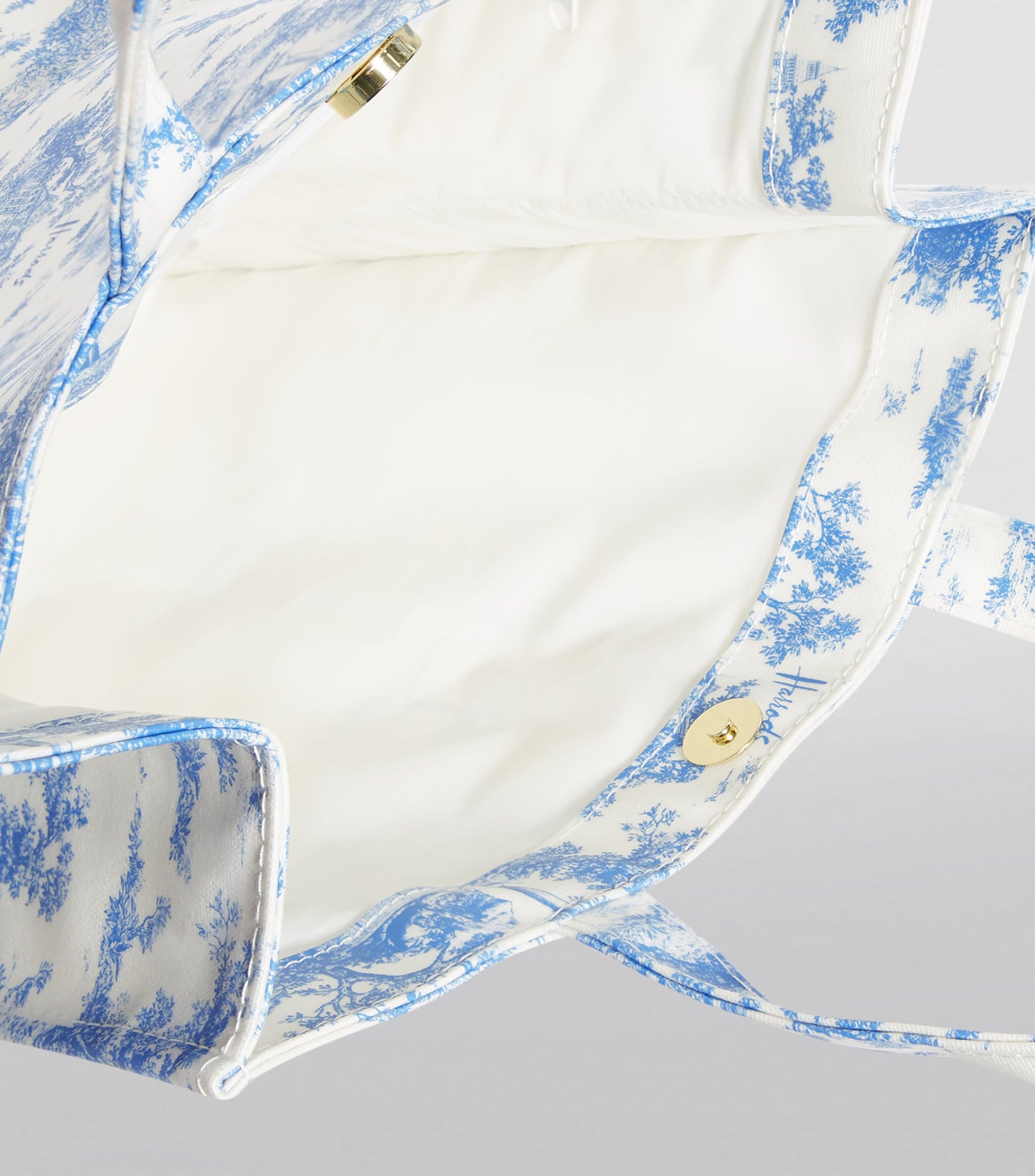 Blue Medium Toile Shopper Bag