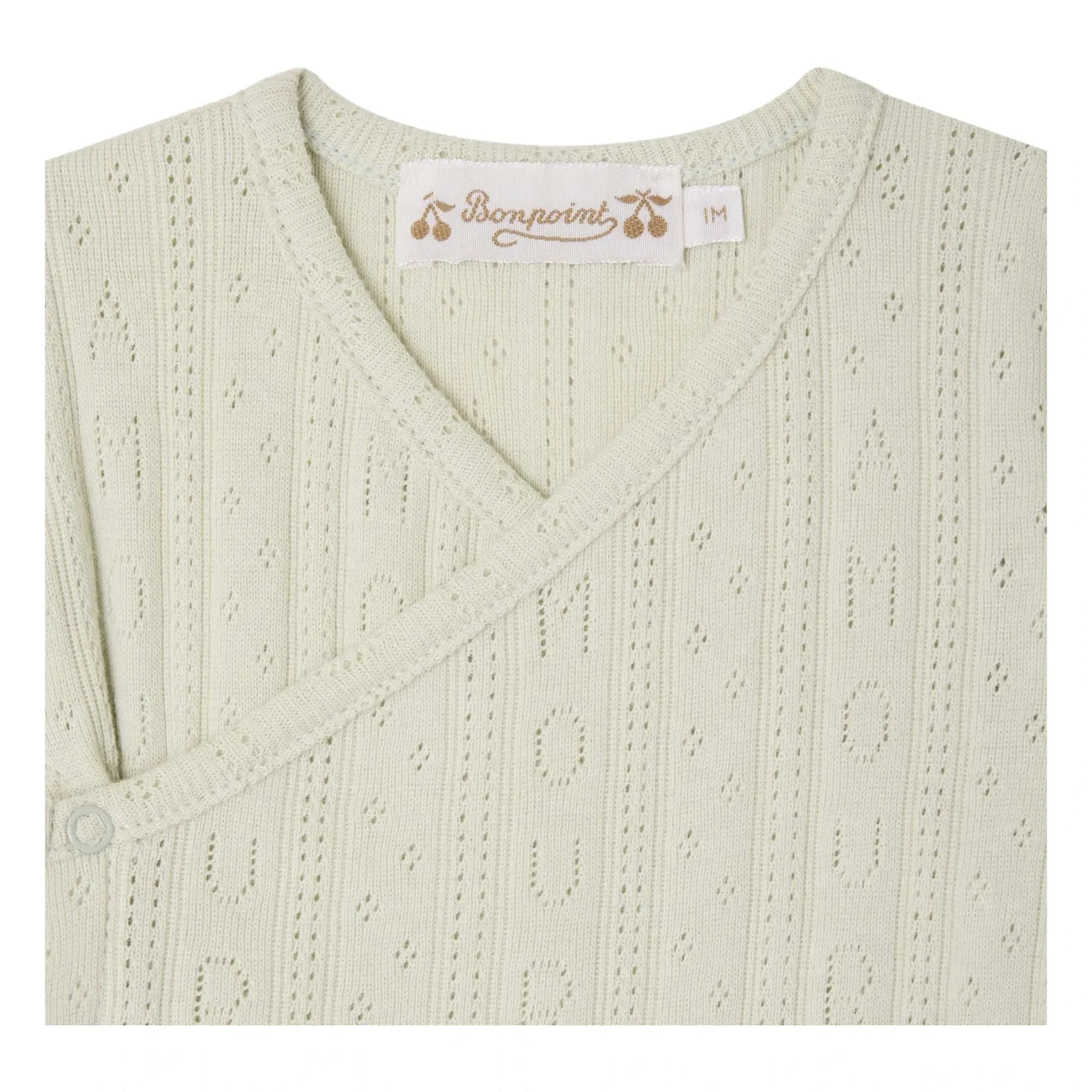 Bonpoint - Pointelle Landon Organic Cotton Playsuit | Celadon