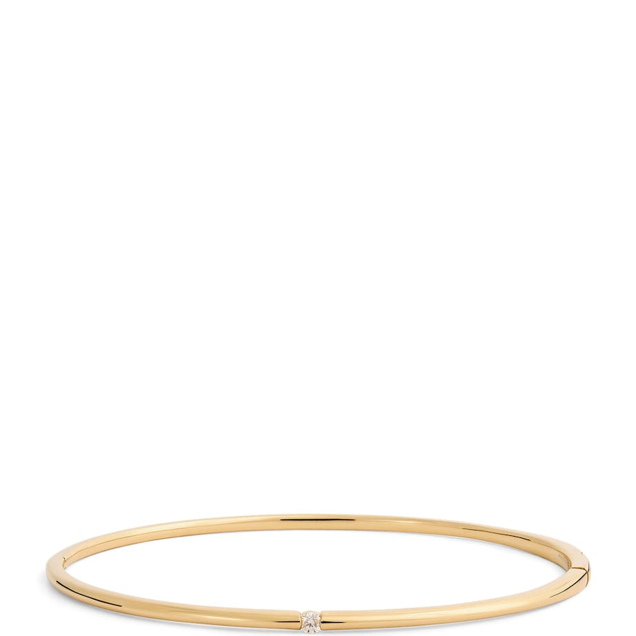 Persée Small Yellow Gold and Diamond Zeus Bangle