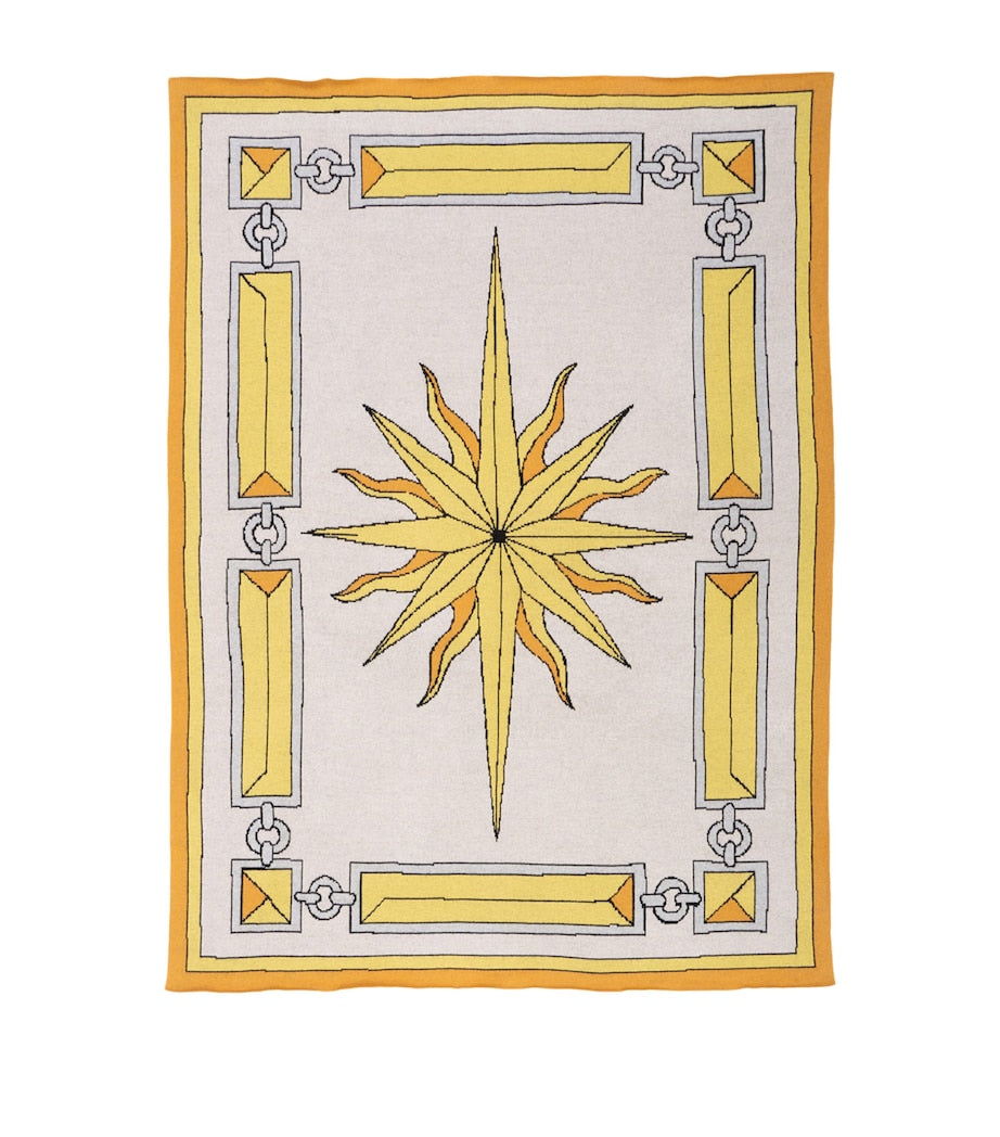 SAVED NY x Damien Nicolas Roux Cashmere Sunburst Throw (130cm x 180cm)