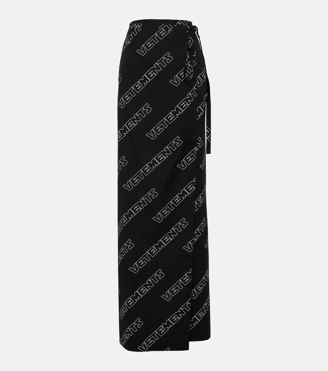 Vetements - Logo cotton wrap skirt
